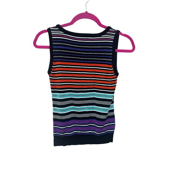 Calvin Klein Medium Striped Sleeveless Knit Tank Top Colorful Casual Layering - Picture 3 of 3